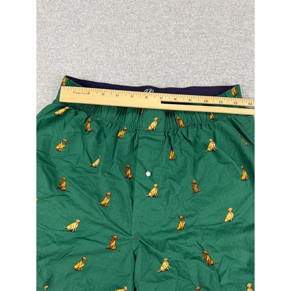 J.Crew Mens Green Golden Retriever Dog Print Cotton Boxers Size S Small